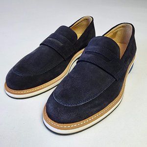 Want Les Essentiels Marcos Blue Suede Leather Loafer Size EU 42/ US 9